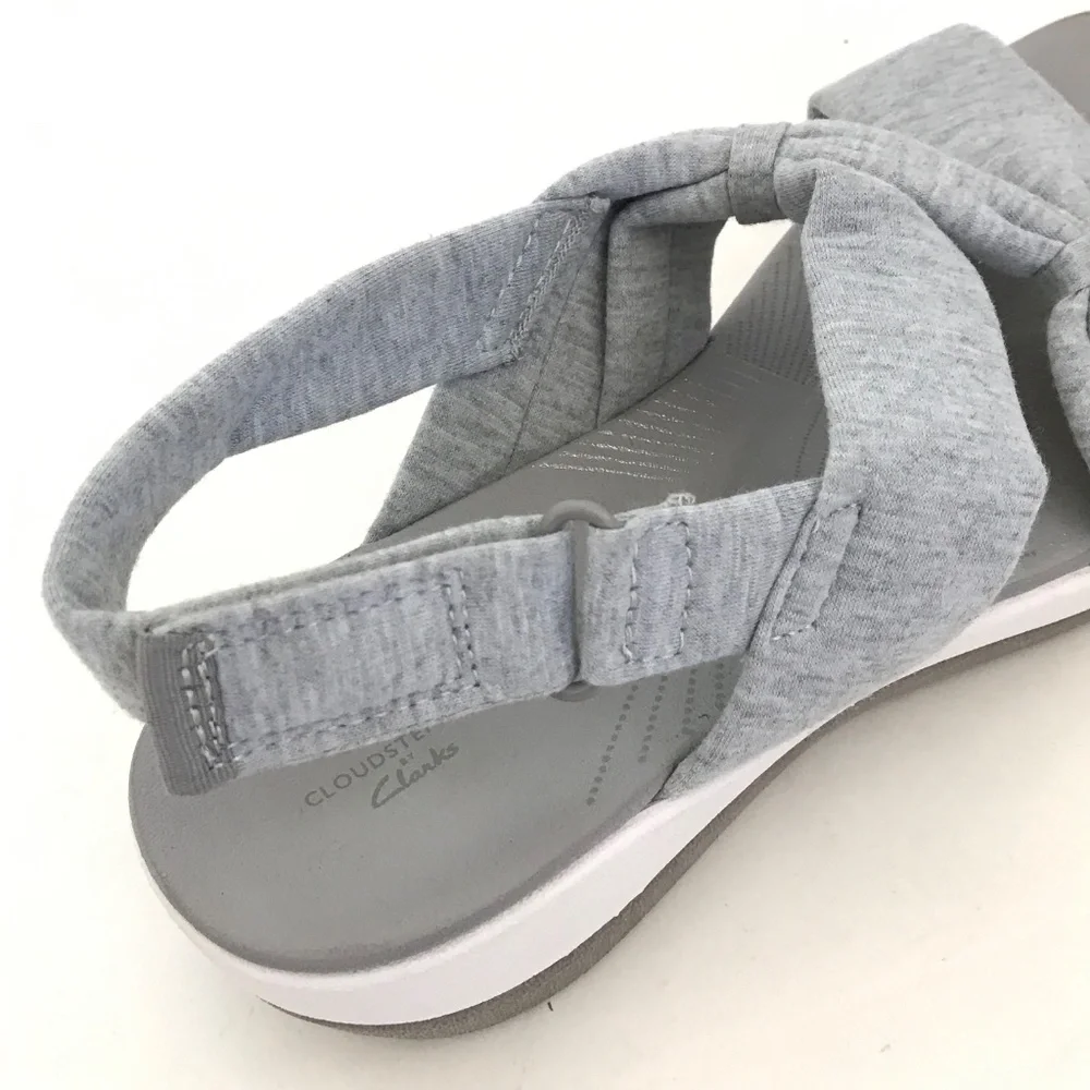 CLOUDSTEPPERS By CLARKS Cushion Soft Sandals Gray Women’s Size 6
